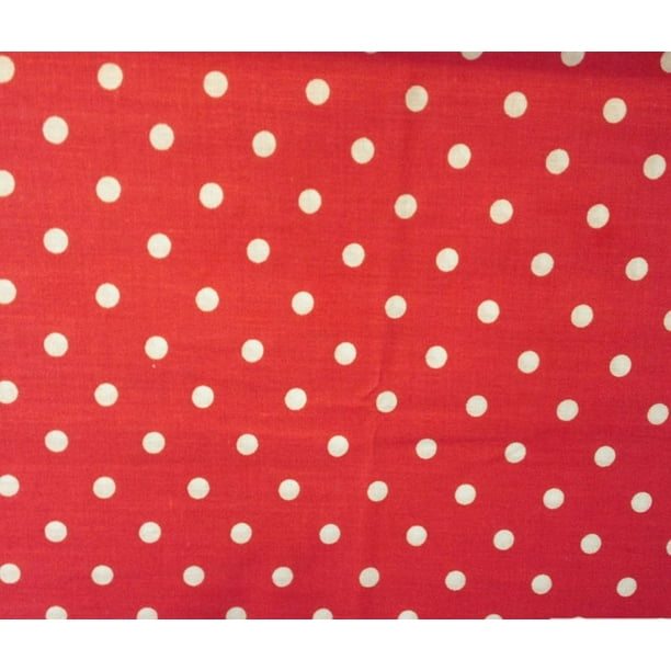 Red and white polka dot fabric coupon 50x70 cm